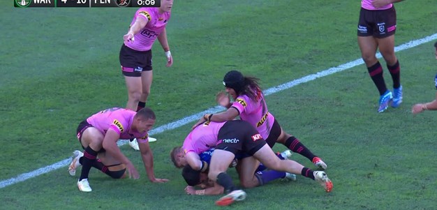 Panthers scramble in defence to end the half