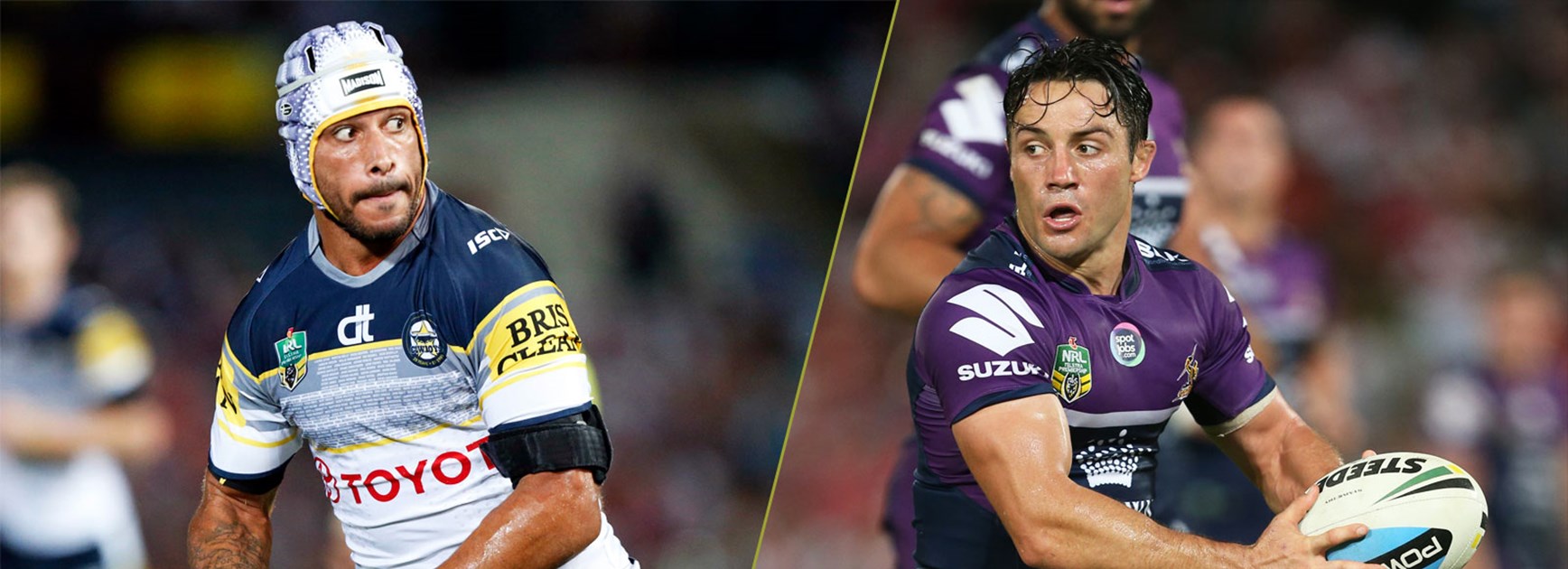 Kangaroos and Queensland halves partners Johnathan Thurston and Cooper Cronk.