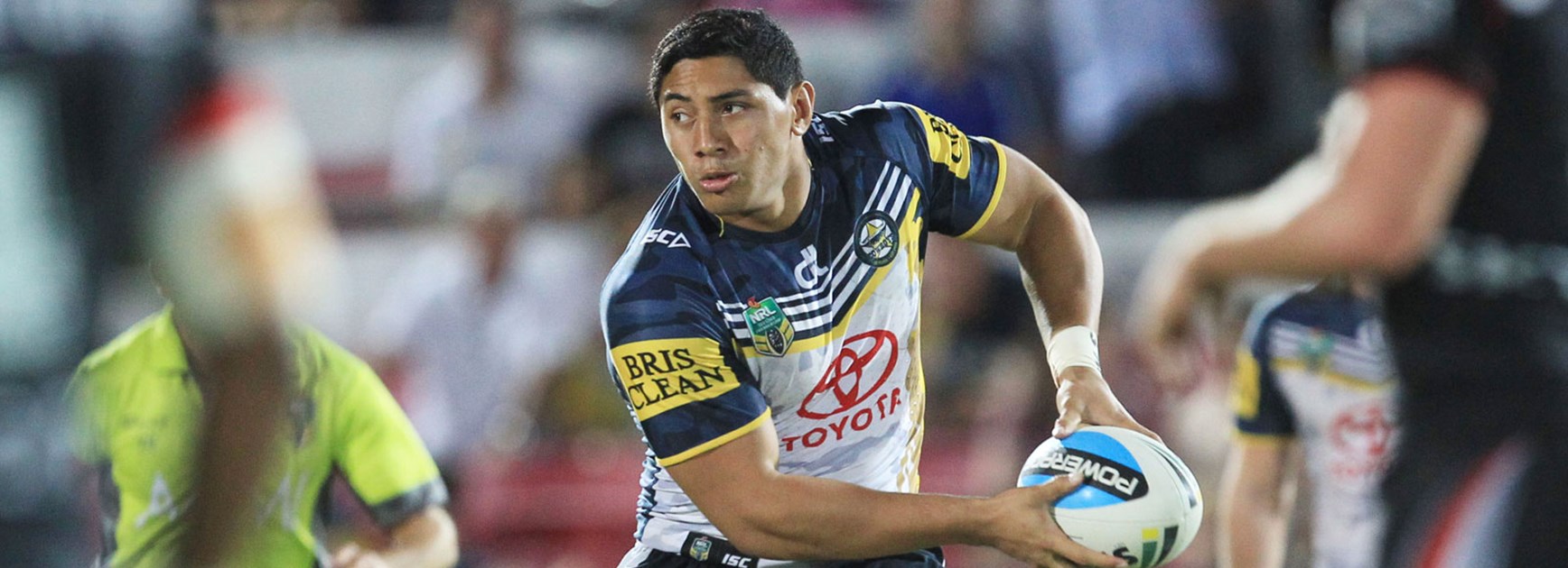 Jason Taumalolo in action for the Cowboys against the Warriors in Round 7.