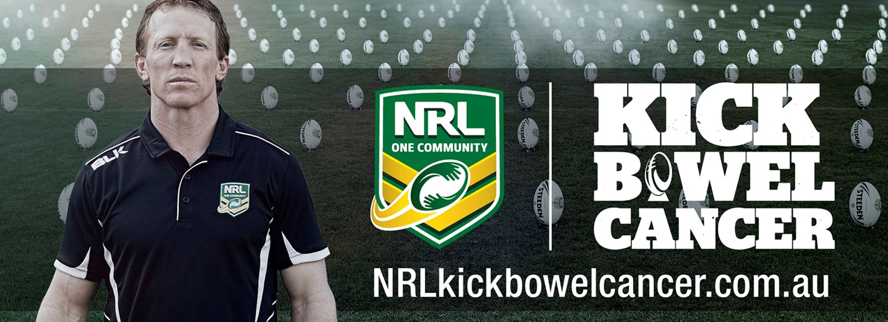 Former Canberra Raiders captain Alan Tongue is an ambassador for NRL Kick Bowel Cancer.