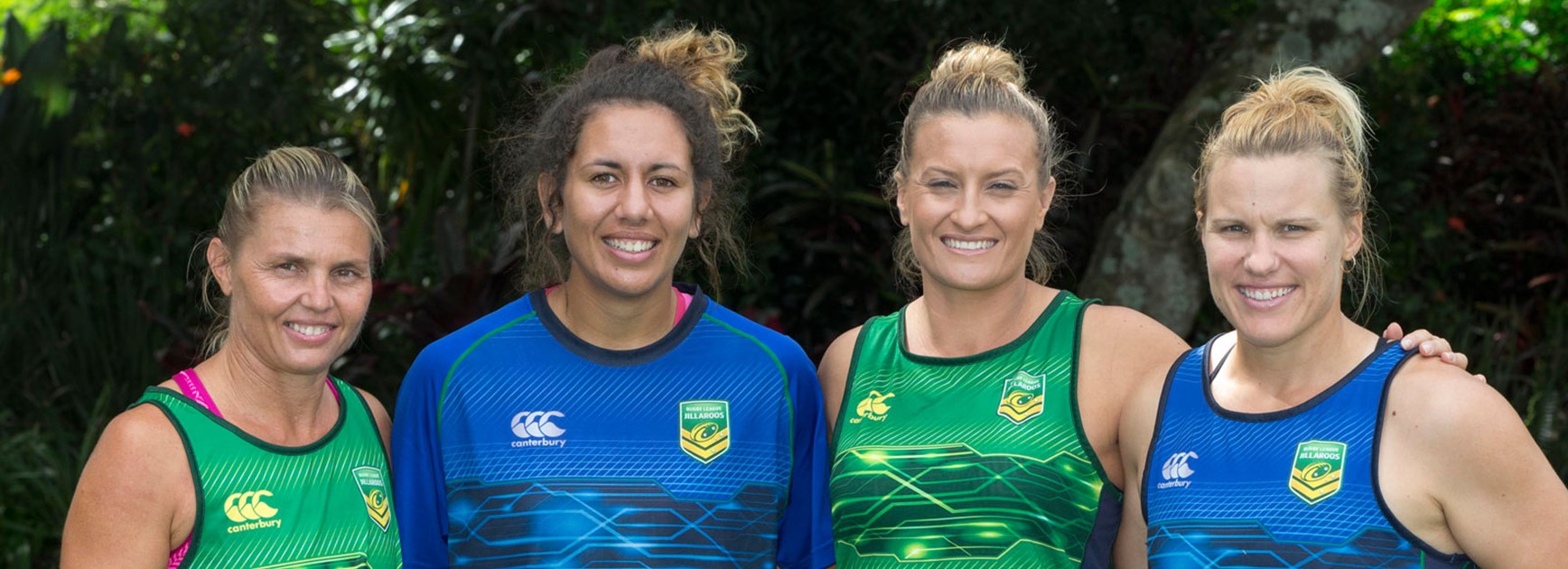 NRL One Community ambassadors Karyn Murphy, Tallisha Harden, Ruan Sims and Renae Kunst are sharing the rugby league message.