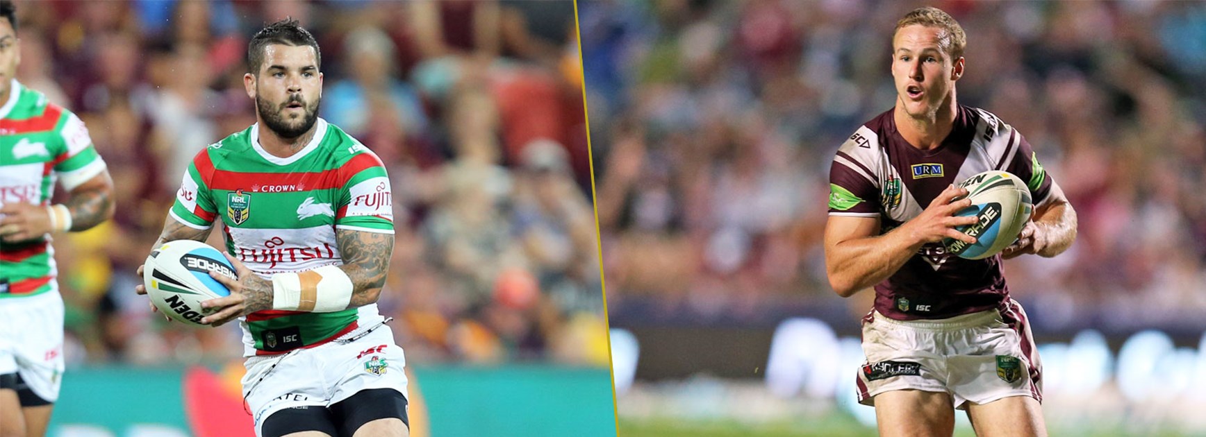 Battle of the halfbacks: Adam Reynolds and Daly Cherry-Evans.