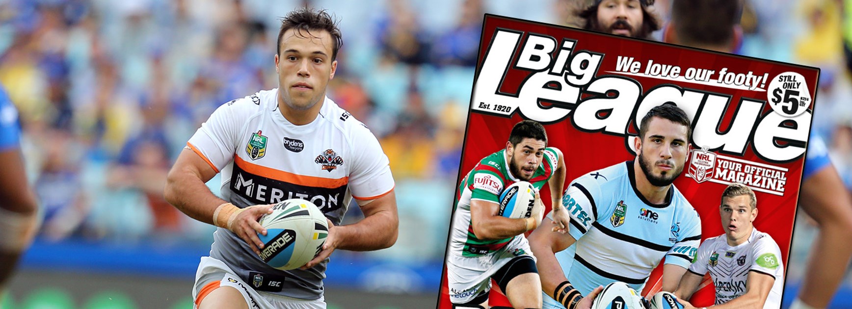 Halfback Luke Brooks has been entrusted with leading the Wests Tigers to their next premiership push.
