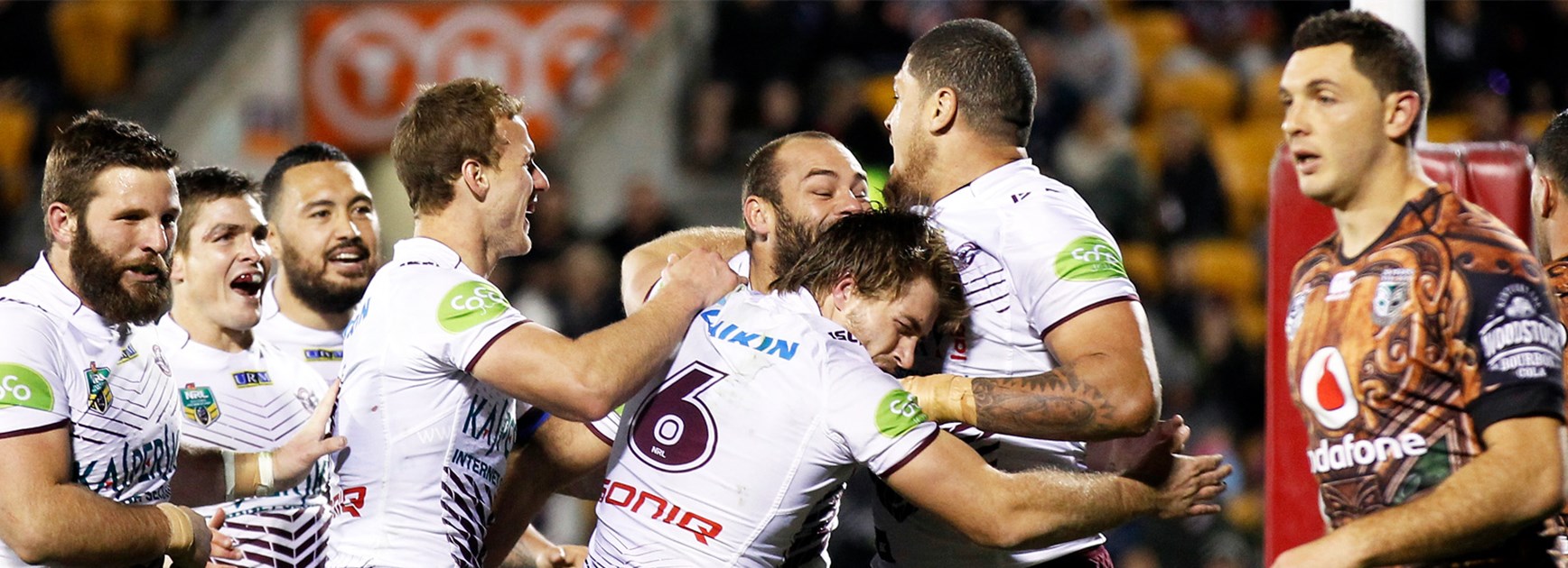 The Sea Eagles were superb despite suffering four injuries against the Warriors in Auckland in Round 20.