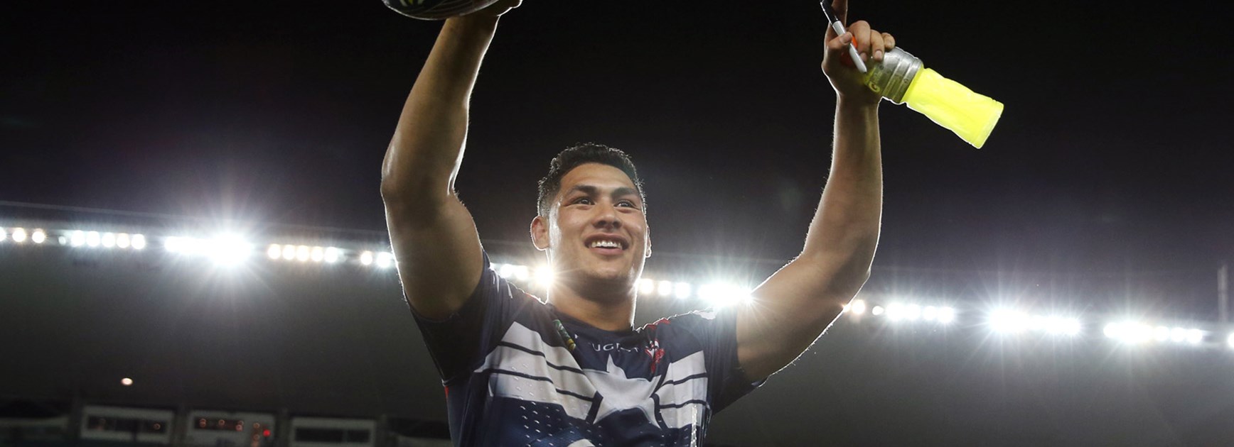 Roger Tuivasa-Sheck scored a try against the Bulldogs at Allianz Stadium.