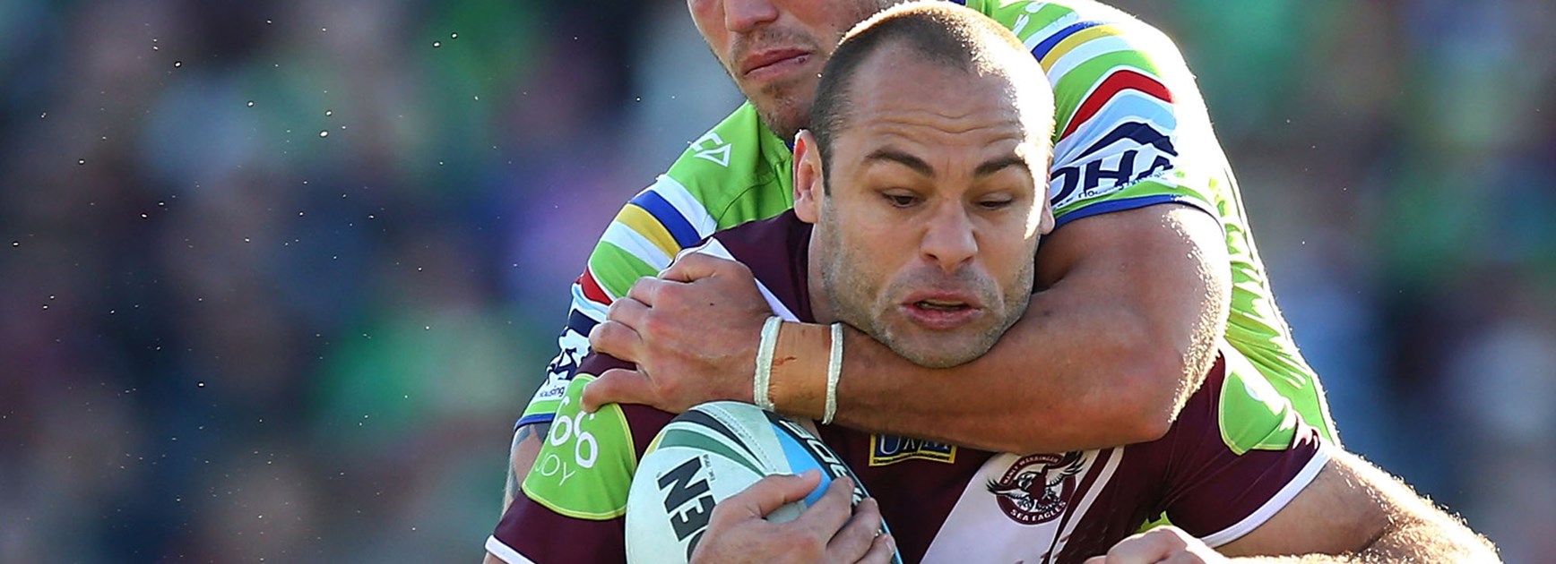 Brett Stewart crossed for the match-winning try as the Sea Eagles overcame the Raiders.