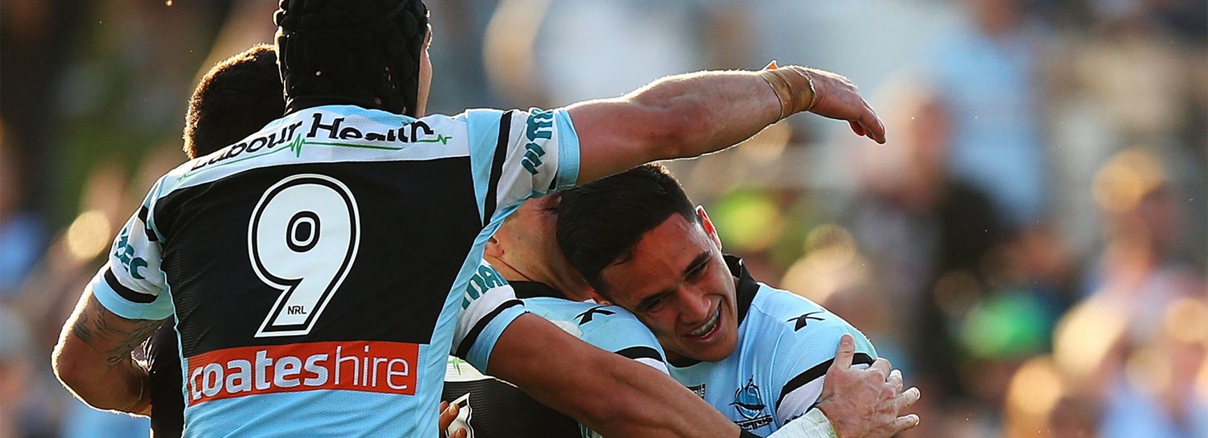 Valentine Holmes played a starring role for the Sharks against the Tigers on Saturday.