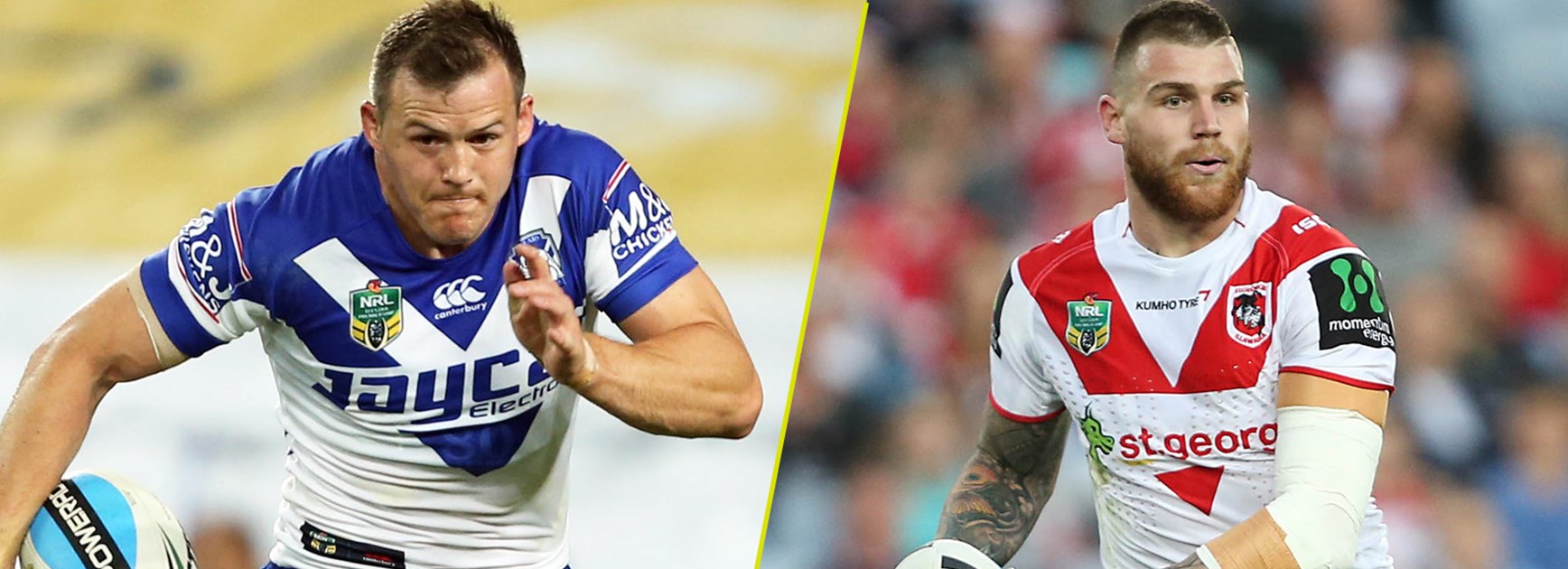 NSW teammates Brett Morris and Josh Dugan will line up against each other on Saturday night.