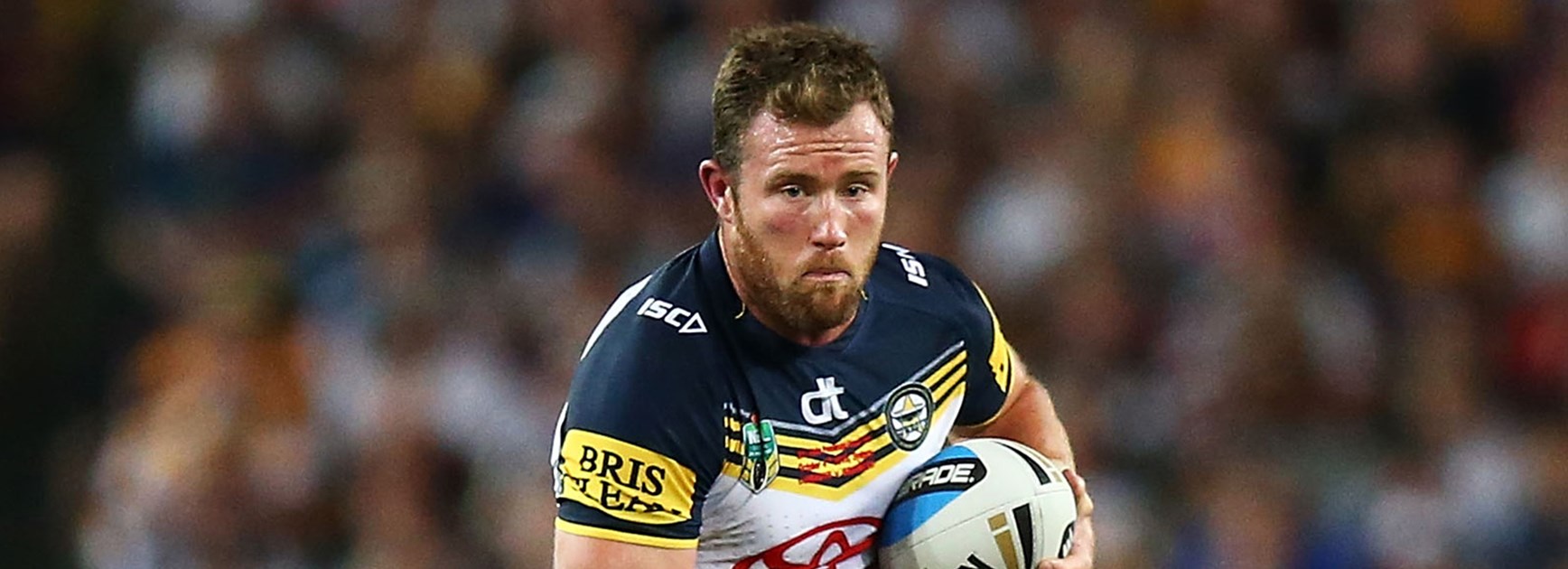 Gavin Cooper in action for the Cowboys in the 2015 NRL Grand Final.