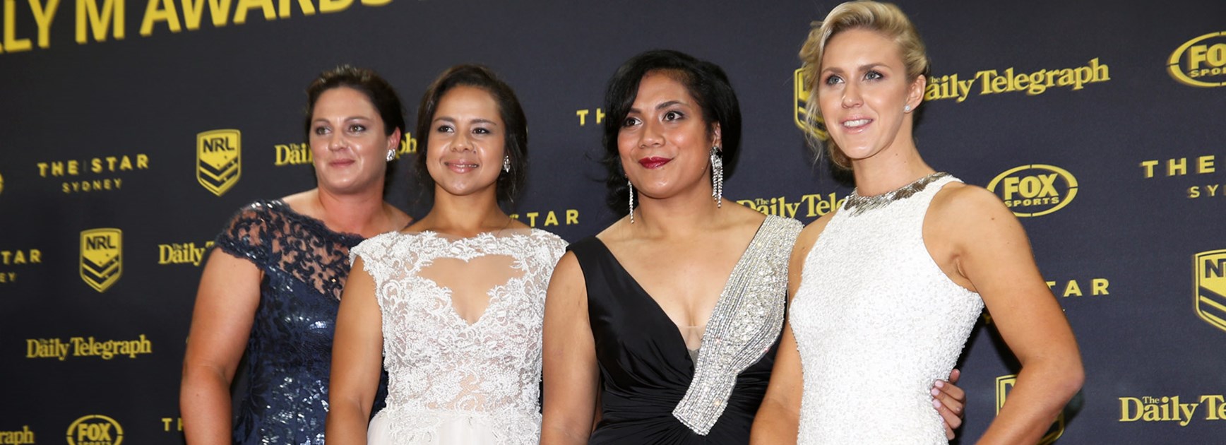 Jillaroos Steph Hancock, Jenni-Sue Hoepper, Simaima Taufa and Karina Brown were the nominees for the inaugural Dally M Female Player of the Year last year.