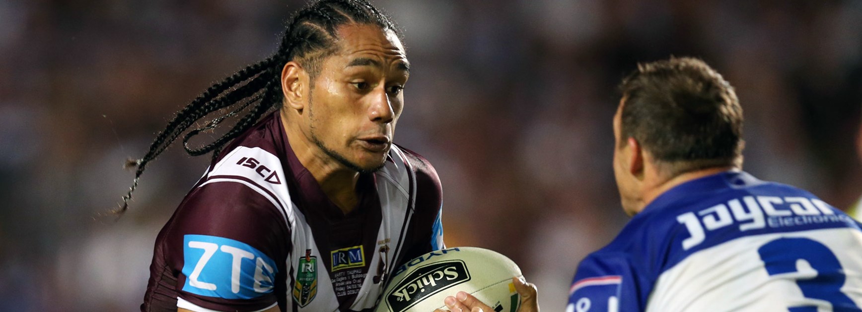 Martin Taupau during his Manly debut at Brookvale Oval in Round 1.