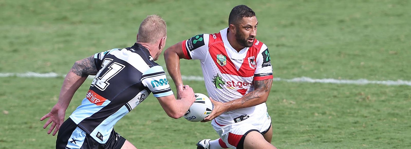 Benji Marshall showed glimpses of his best against the Sharks in Round 2.