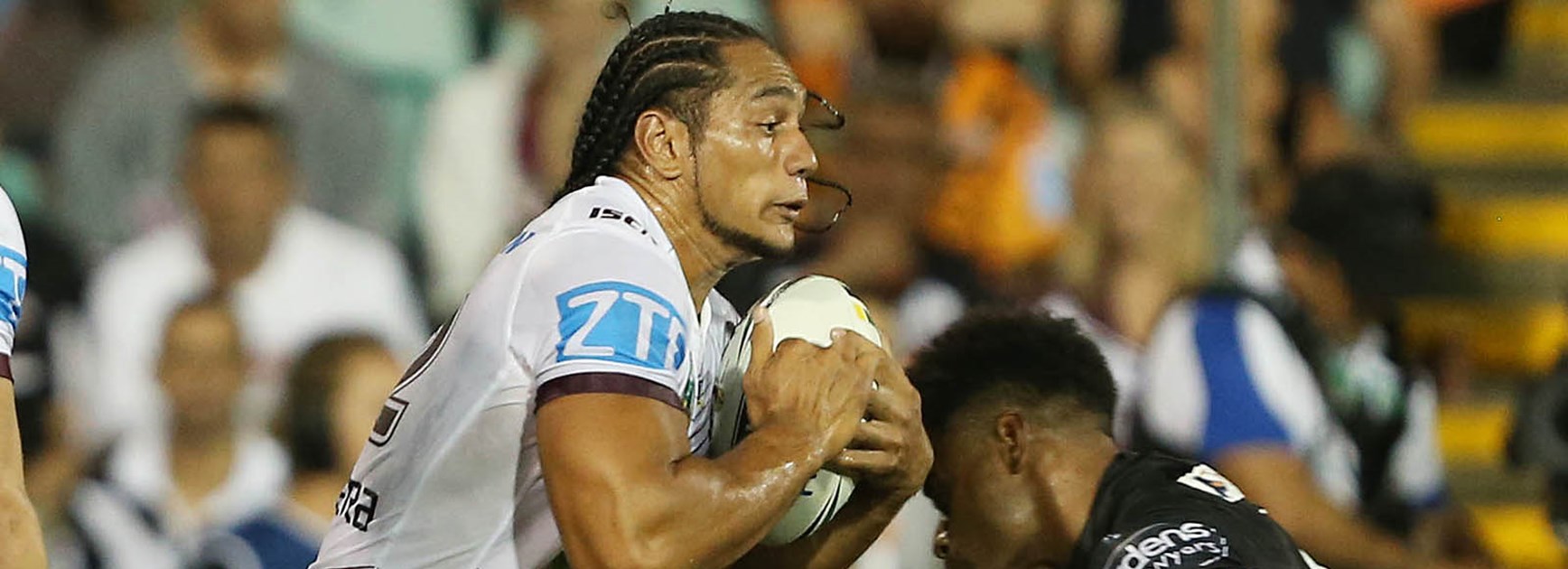 Manly recruit Martin Taupau had a massive game against his former Wests Tigers at Leichhardt Oval.