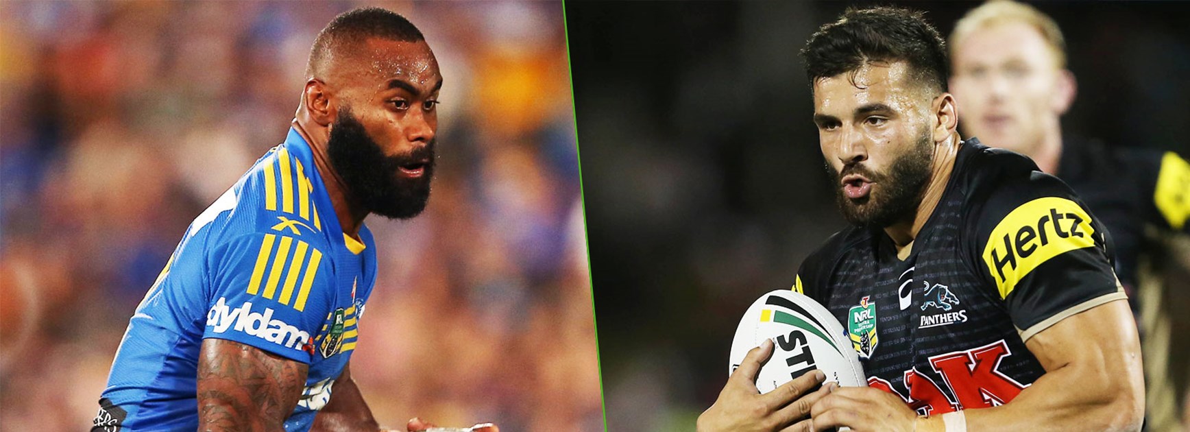 Hard-running wide men Semi Radradra and Josh Mansour will be on the hunt for tries on Sunday.