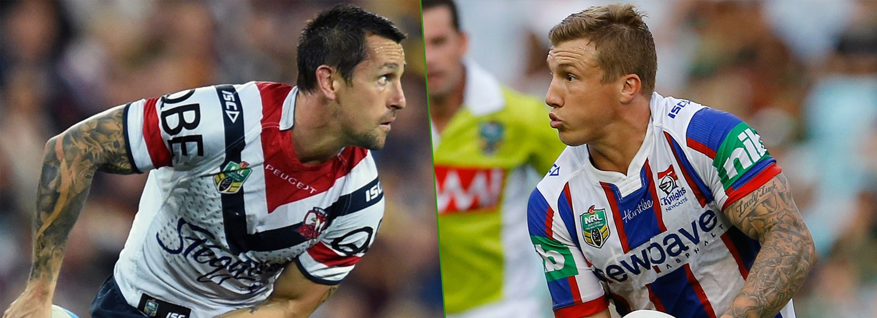 Returning Roosters halfback Mitchell Pearce will line up against his old NSW Origin halves partner Trent Hodkinson this week.