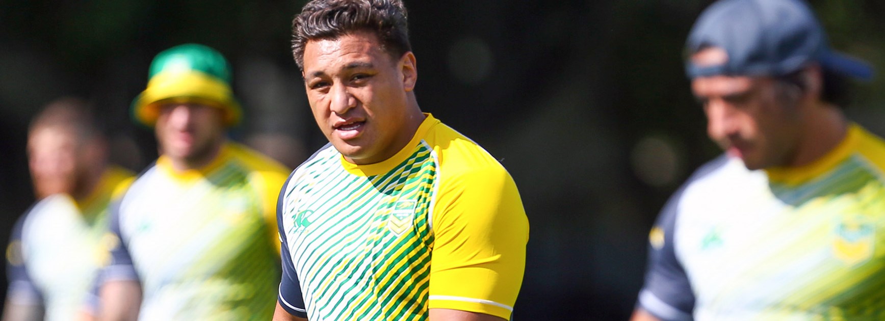Josh Papalii in training with the Kangaroos ahead of the 2016 Downer Test Match.