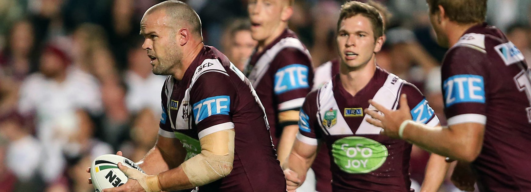 Manly prop Nate Myles is relishing the chance to test himself against a powerful Broncos pack.