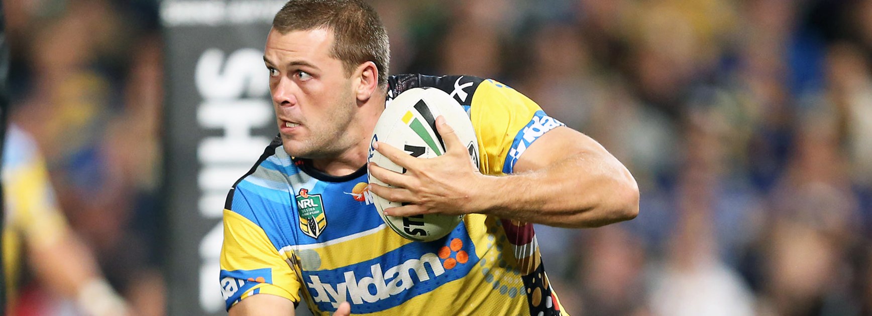 Eels prop Danny Wicks against the Rabbitohs in Round 10.