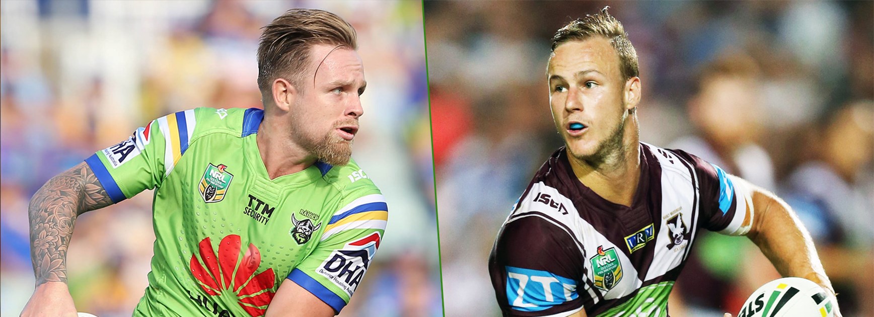 Rival playmakers Blake Austin and Daly Cherry-Evans.