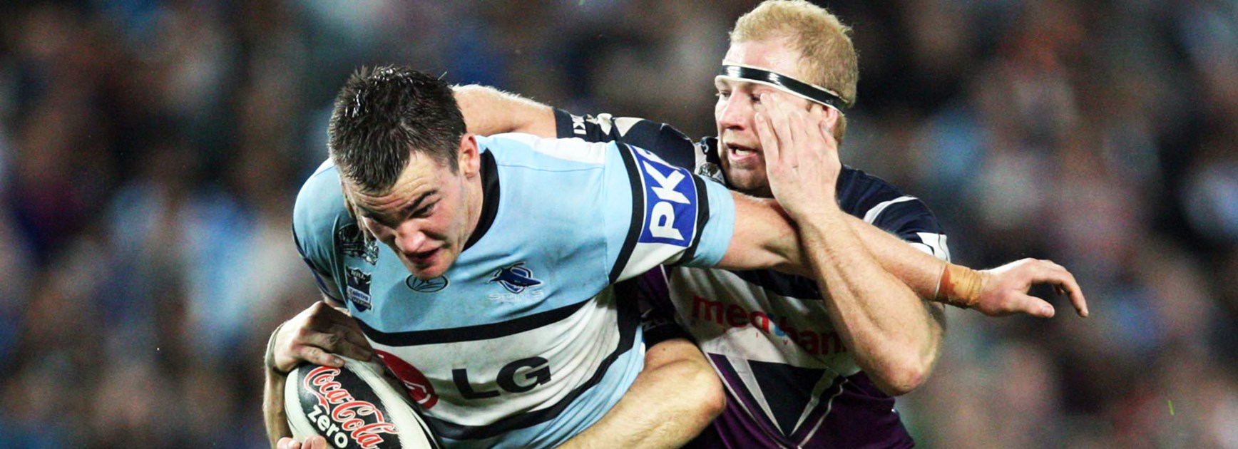 Luke Douglas in action for Cronulla in the game that still haunts him.