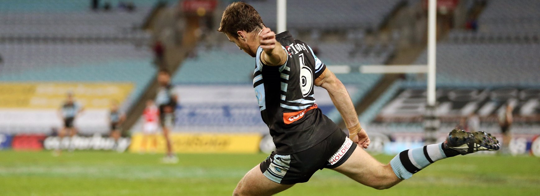 Sharks five-eighth James Maloney kicked the winning points on Monday night.