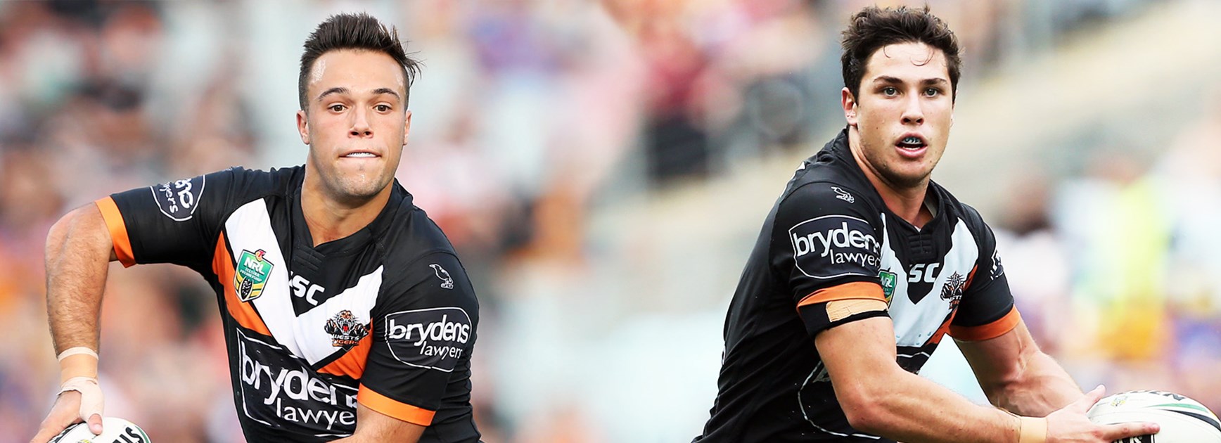 Wests Tigers halves Luke Brooks and Mitch Moses have committed to the club for another season.