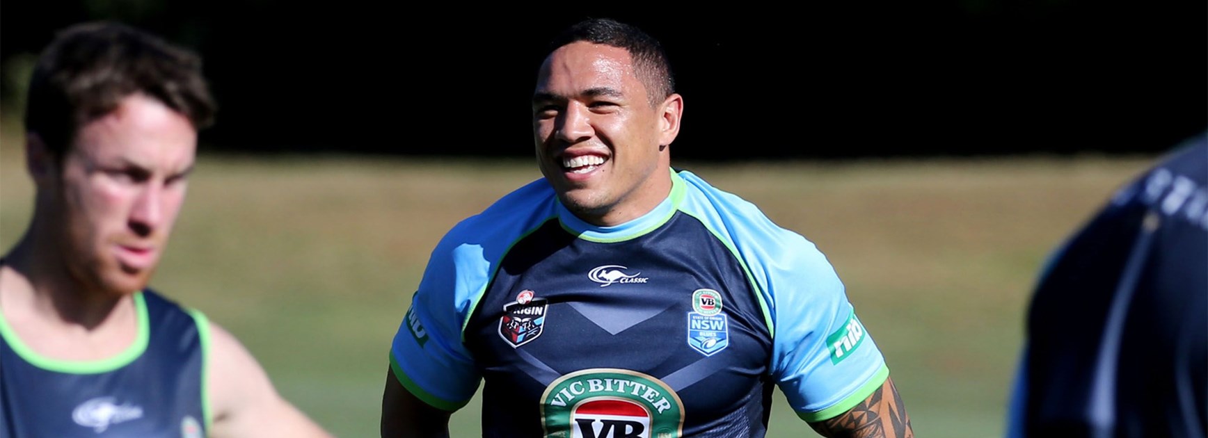 Tyson Frizell at NSW training ahead of State of Origin II.
