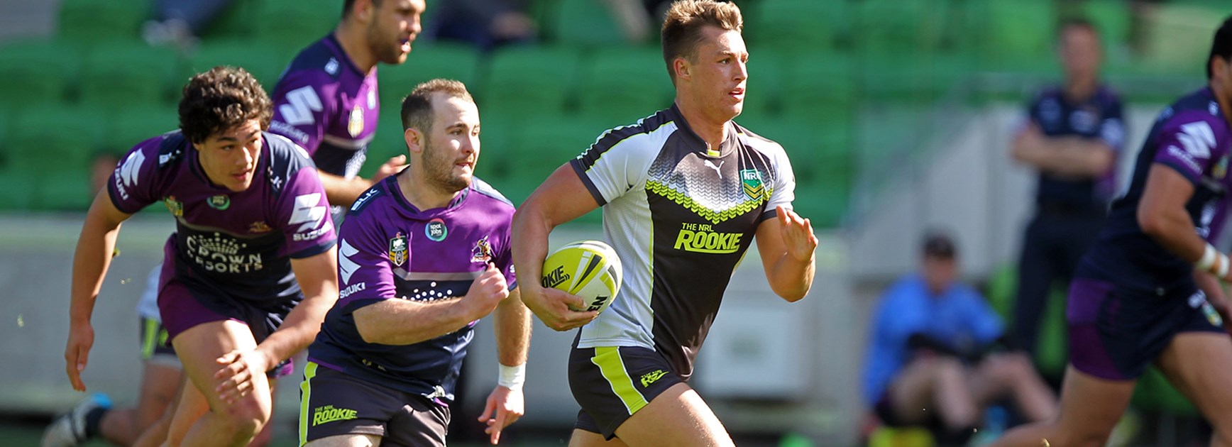 The NRL Rookies took on the Melbourne Storm National Youth Cup team at AAMI Park in Episode 4.