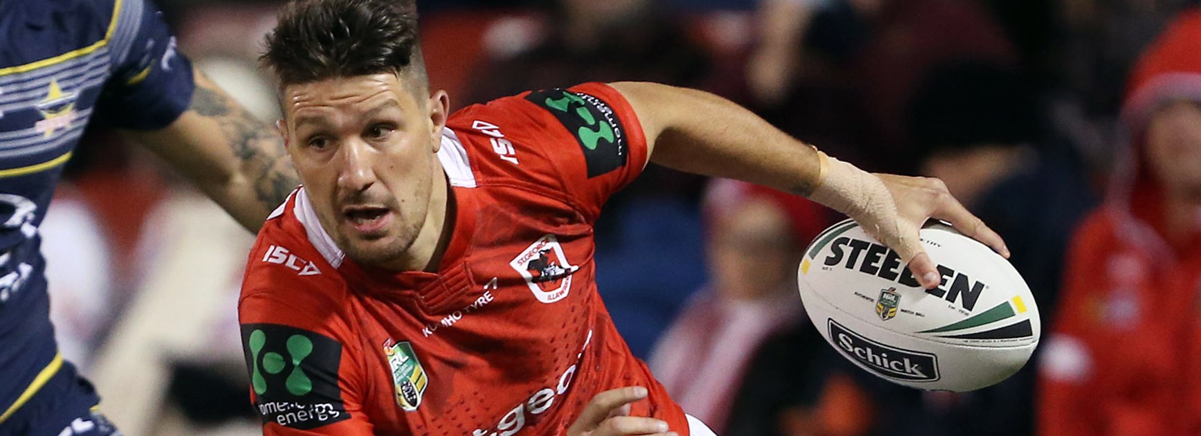 Dragons captain Gareth Widdop against the Cowboys in Round 12.