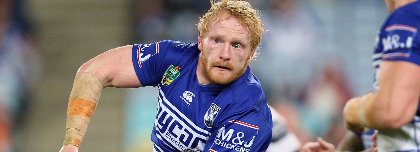 Bulldogs captain James Graham agains the Tigers in Round 18.