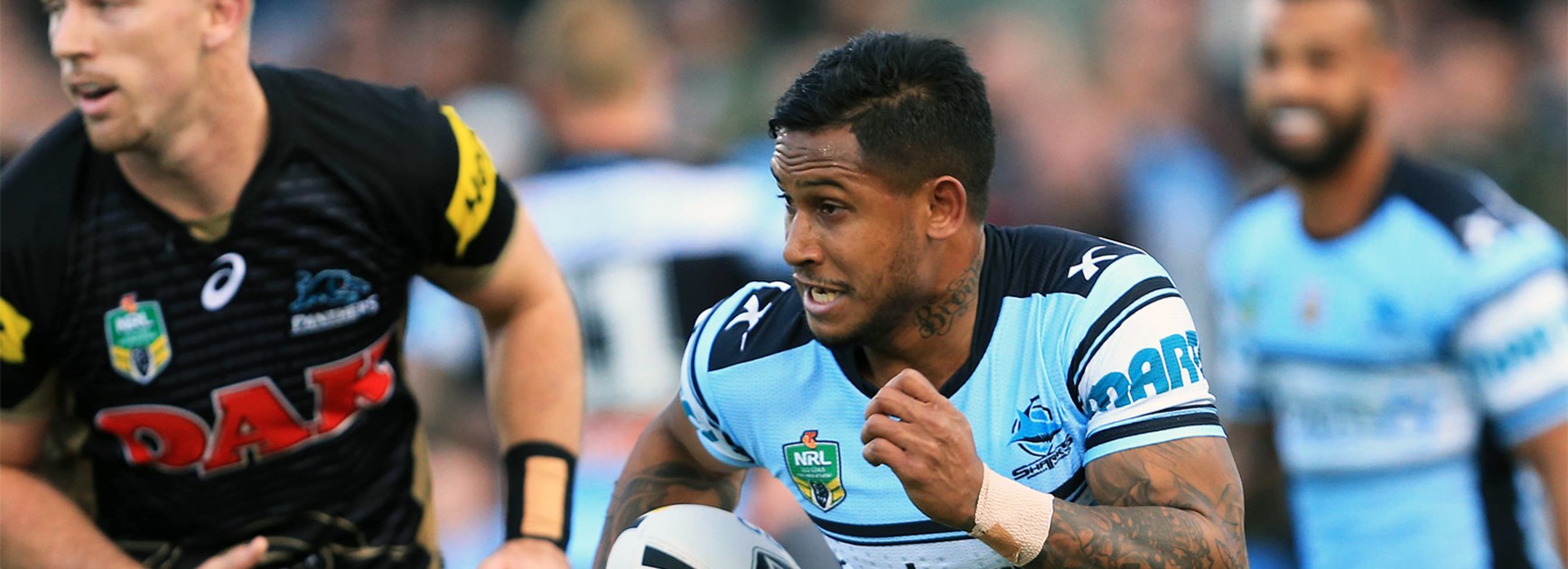 Ben Barba scored two first-half tries against the Panthers on Sunday.