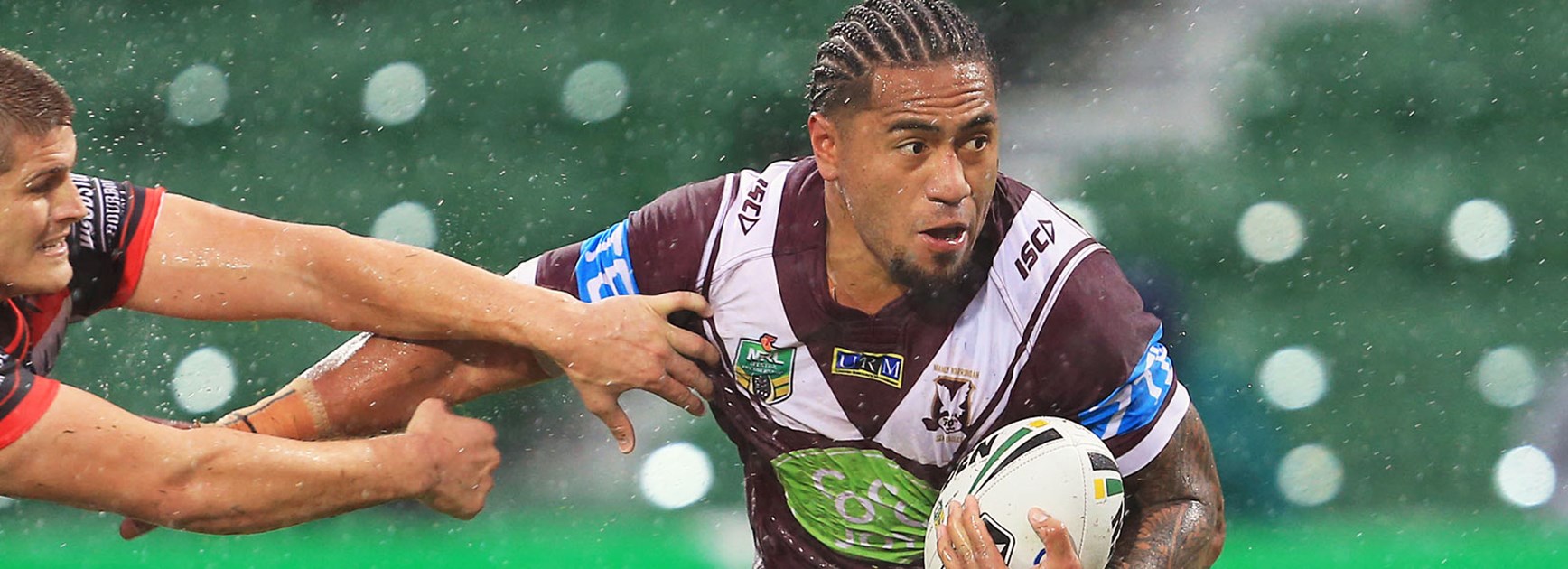 Manly winger Jorge Taufua has been playing with an arm injury.