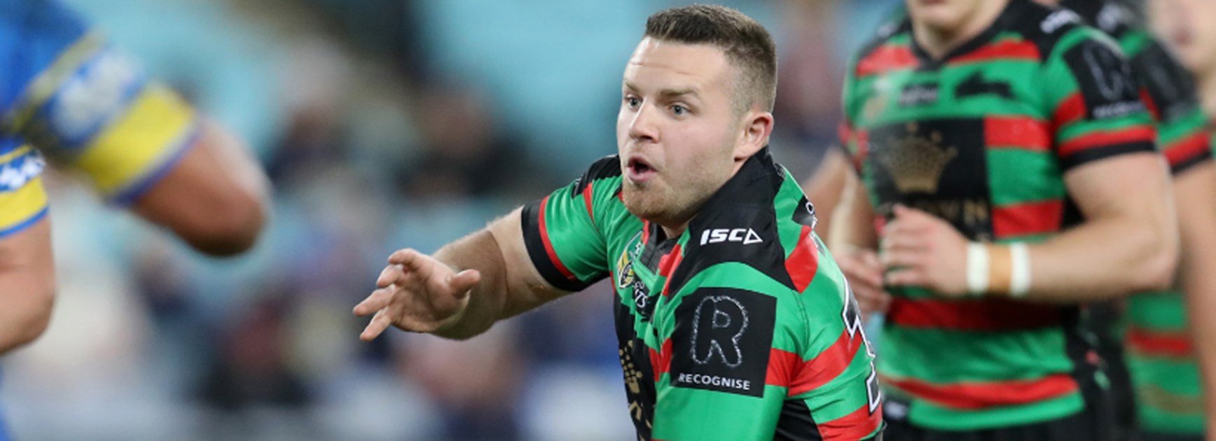 Rabbitohs prop Nathan Brown was impressive against the Eels on Friday night.