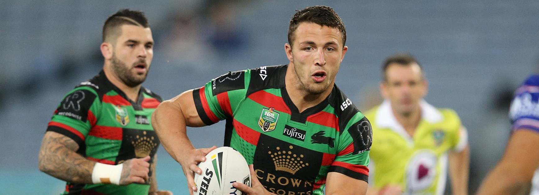 Sam Burgess scored a try against the Bulldogs in Round 26.