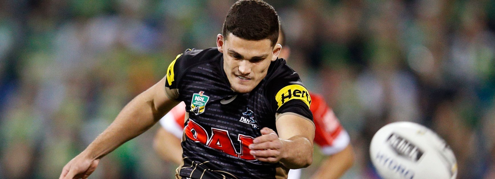 Panthers halfback Nathan Cleary against the Raiders in Finals Week 2.