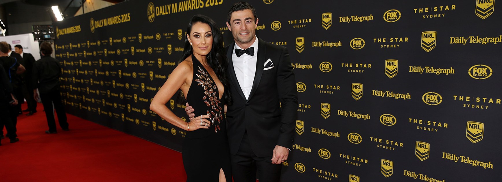 Terry Biviano and Anthony Minichiello on the Dally M Awards red carpet in 2015.