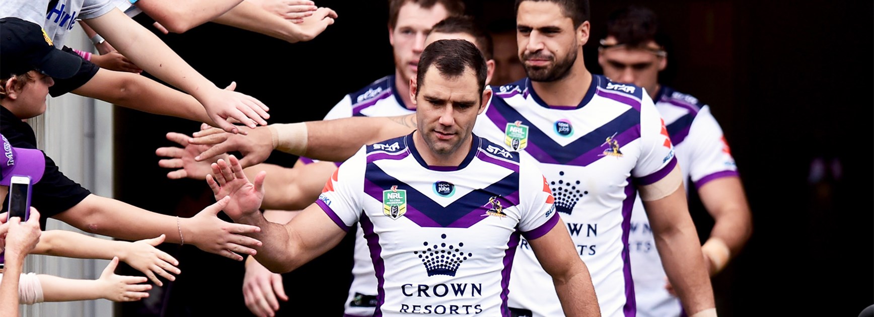 Cameron Smith will lead the Storm out for yet another grand final on Sunday.