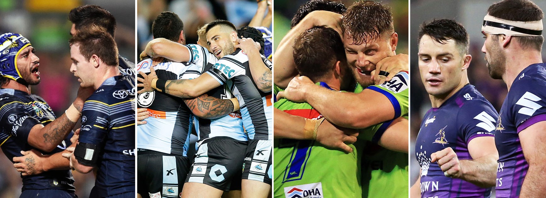 The Cowboys, Sharks, Raiders and Storm will be looking to remain at the top of the league next season.