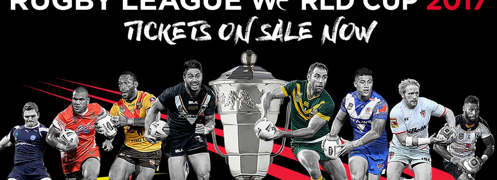 Tickets are on sale for the 2017 Rugby League World Cup.