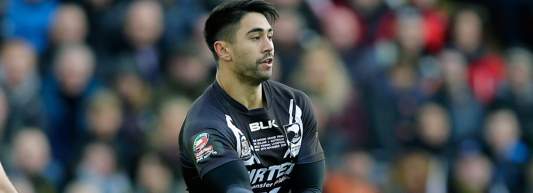 Kiwis halfback Shaun Johnson in the Four Nations final.
