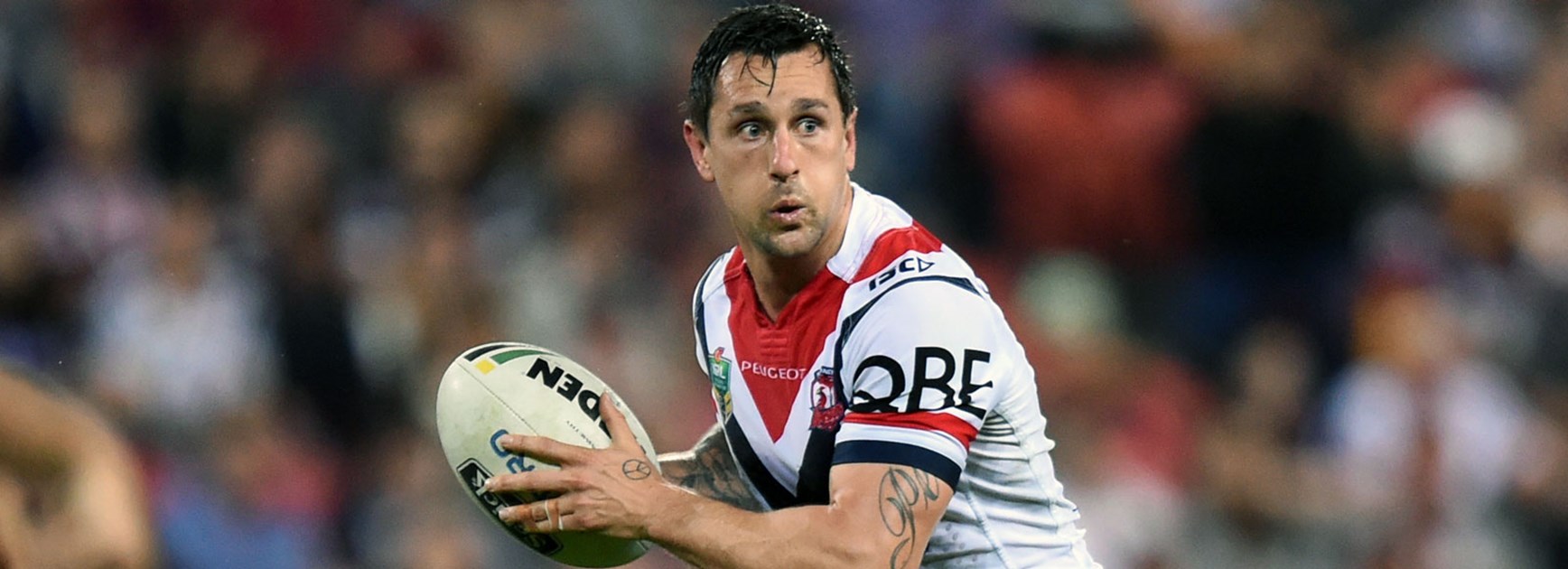 Roosters halfback Mitchell Pearce against the Broncos in Round 26.