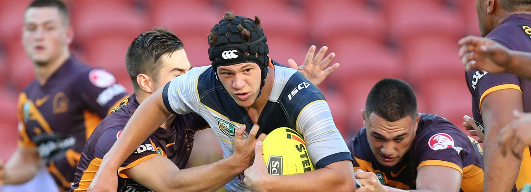 North Queensland Cowboys youngster Kalyn Ponga in action in the NYC against Brisbane Broncos.