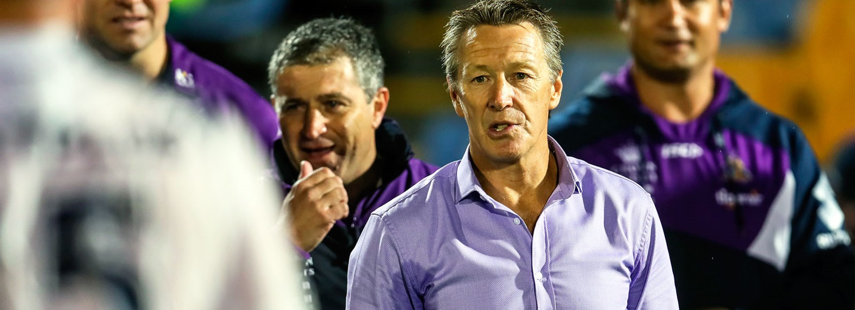 Storm coach Craig Bellamy watches on in Auckland.