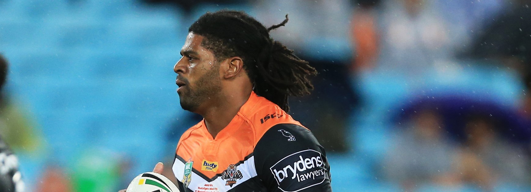 Jamal Idris in action for Wests Tigers in the 2017 NRL Telstra Premiership.