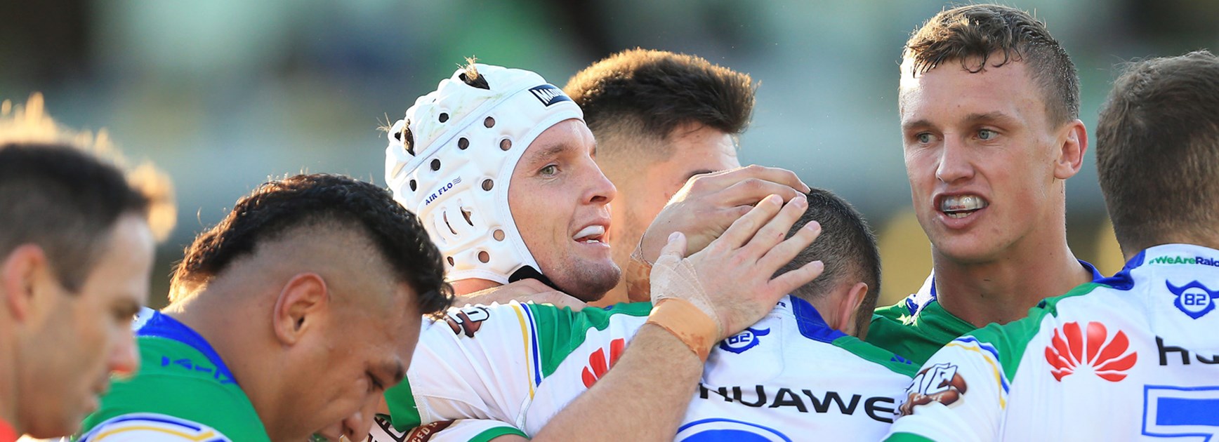 Canberra Raiders captain Jarrod Croker brought up his 100th NRL try on Saturday.