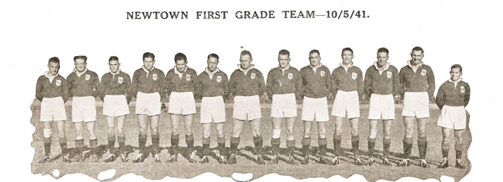 The Newtown Bluebags rugby league team of 1941.