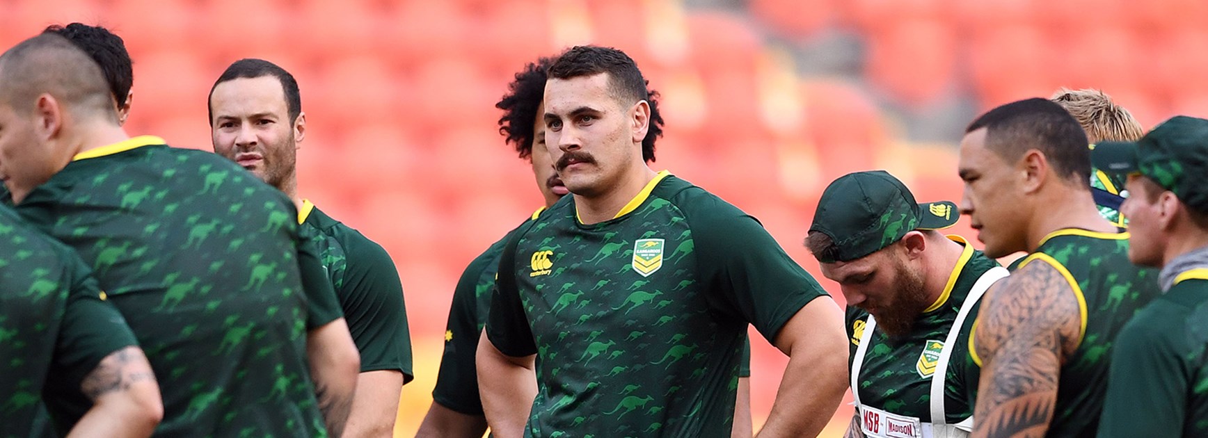 Panthers prop Reagan Campbell-Gillard has slotted right in at Kangaroos training ahead of the World Cup.