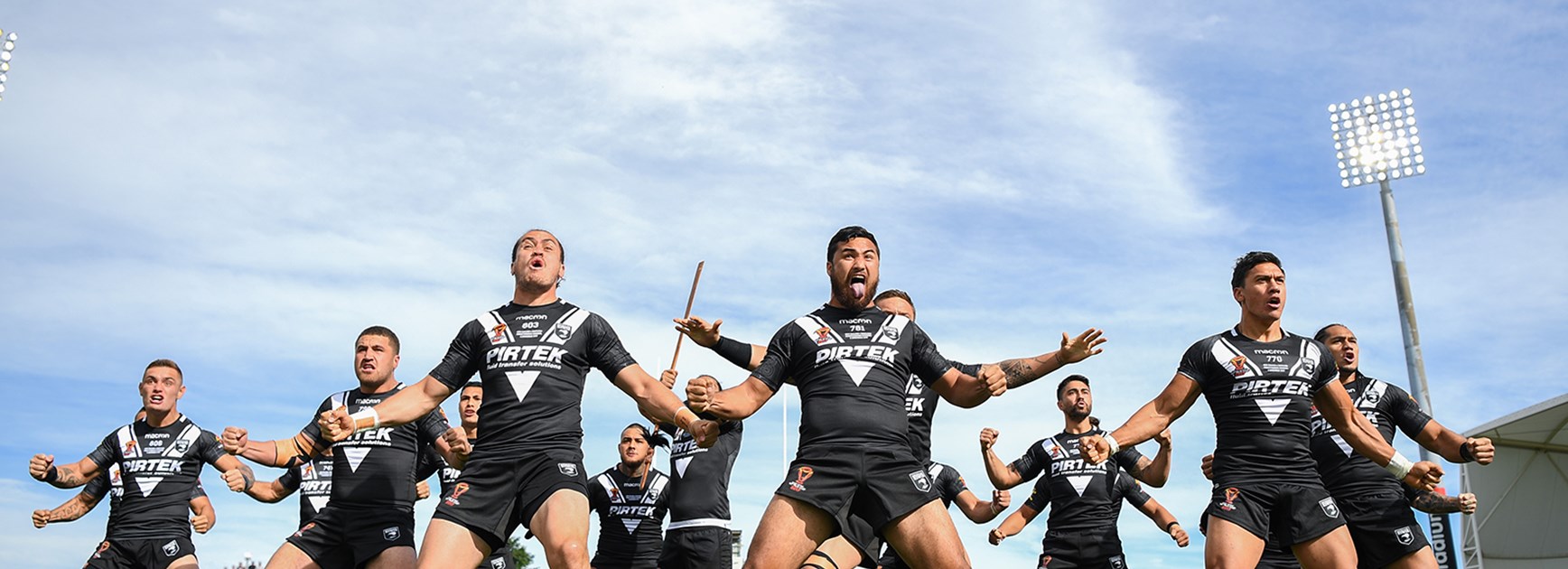 New Zealand perform the Haka ahead of their World Cup clash with Scotland in Christchurch.