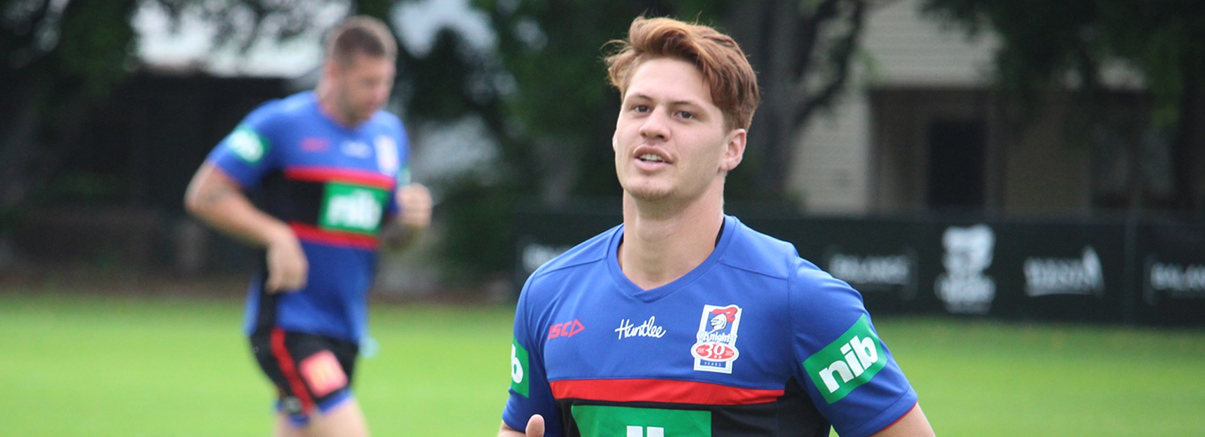 Newcastle Knights recruit Kalyn Ponga is settling into new surrounds at pre-season training.