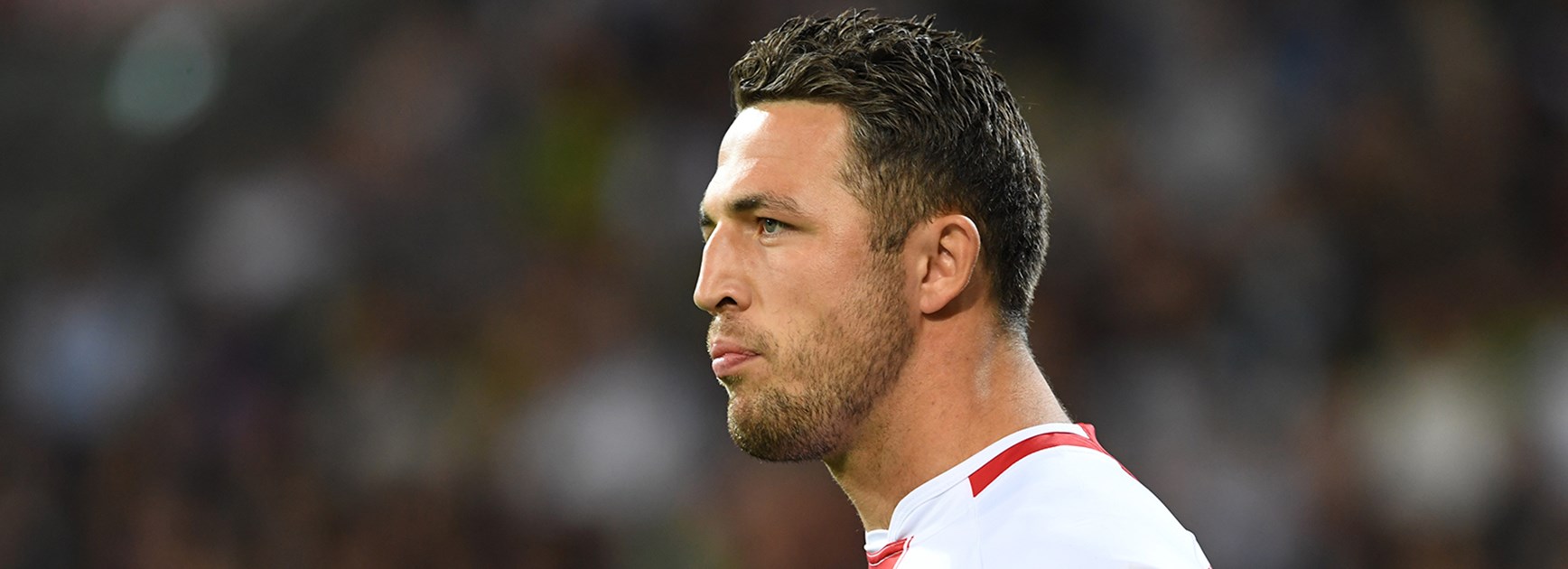 England enforcer Sam Burgess is raring to go for the World Cup quarter-finals, having missed two games with injury.